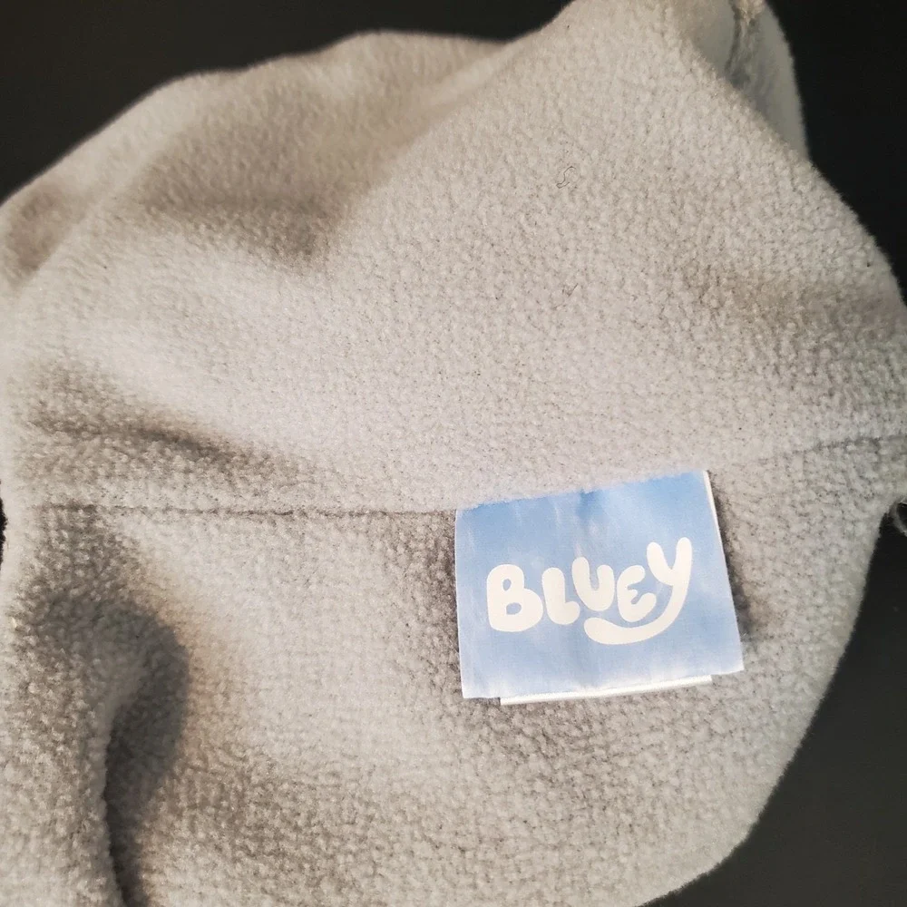 Toddler‎ Size BLUEY Knit Hat Fleece Lined With Ear Flaps, Yellow Pom OSFM